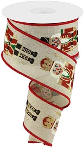 Amazon.com : Craig Bachman 2.5" Nutcracker Ribbon: Light Natural (10 Yards) - Nutcracker Christma... | Amazon (US)