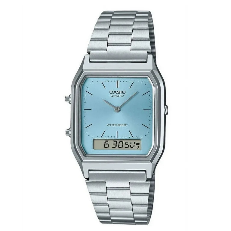 Casio Vintage Analog Digital Turquoise Blue Dial Quartz AQ-230A-2A1 Women's Watch | Walmart (US)