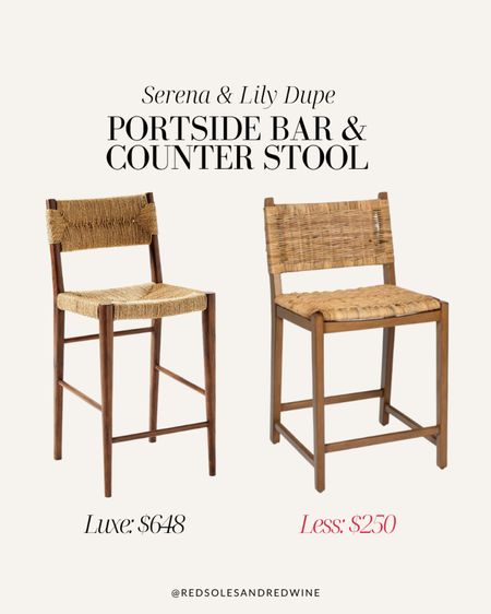 Serena and Lily counter stool dupes! Rattan counter stool, rattan bar stool 

#LTKFind #LTKhome