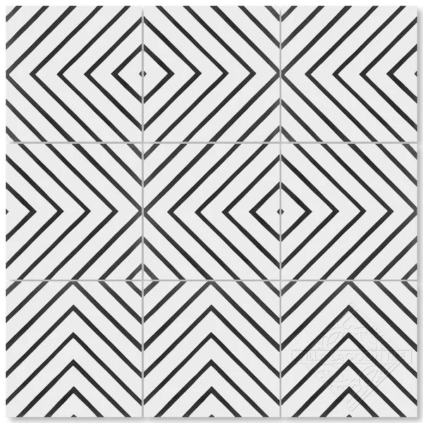 Labyrinth A 8" x 8" Cement Wall & Floor Tile | Wayfair North America