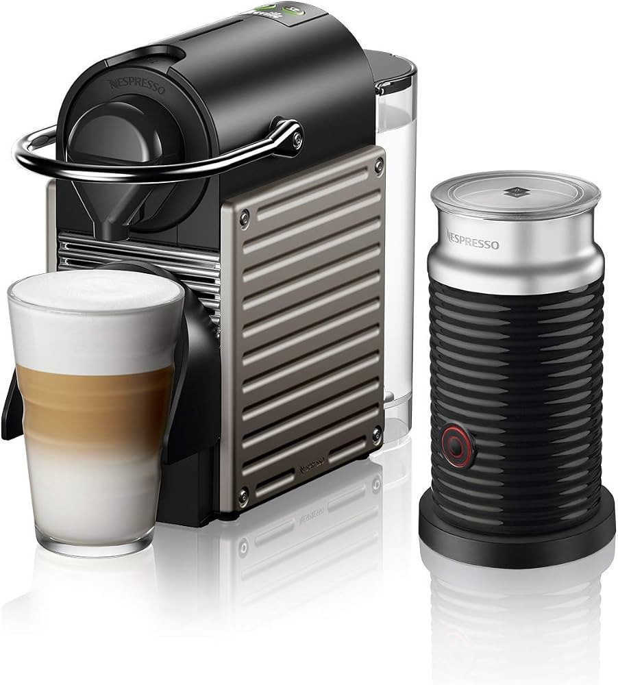 Nespresso Pixie Espresso Machine by Breville with Milk Frother, Titan | Amazon (US)
