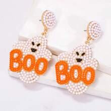 pair Funny Halloween Ghost Earrings Personalized Party Ear Jewelry | SHEIN