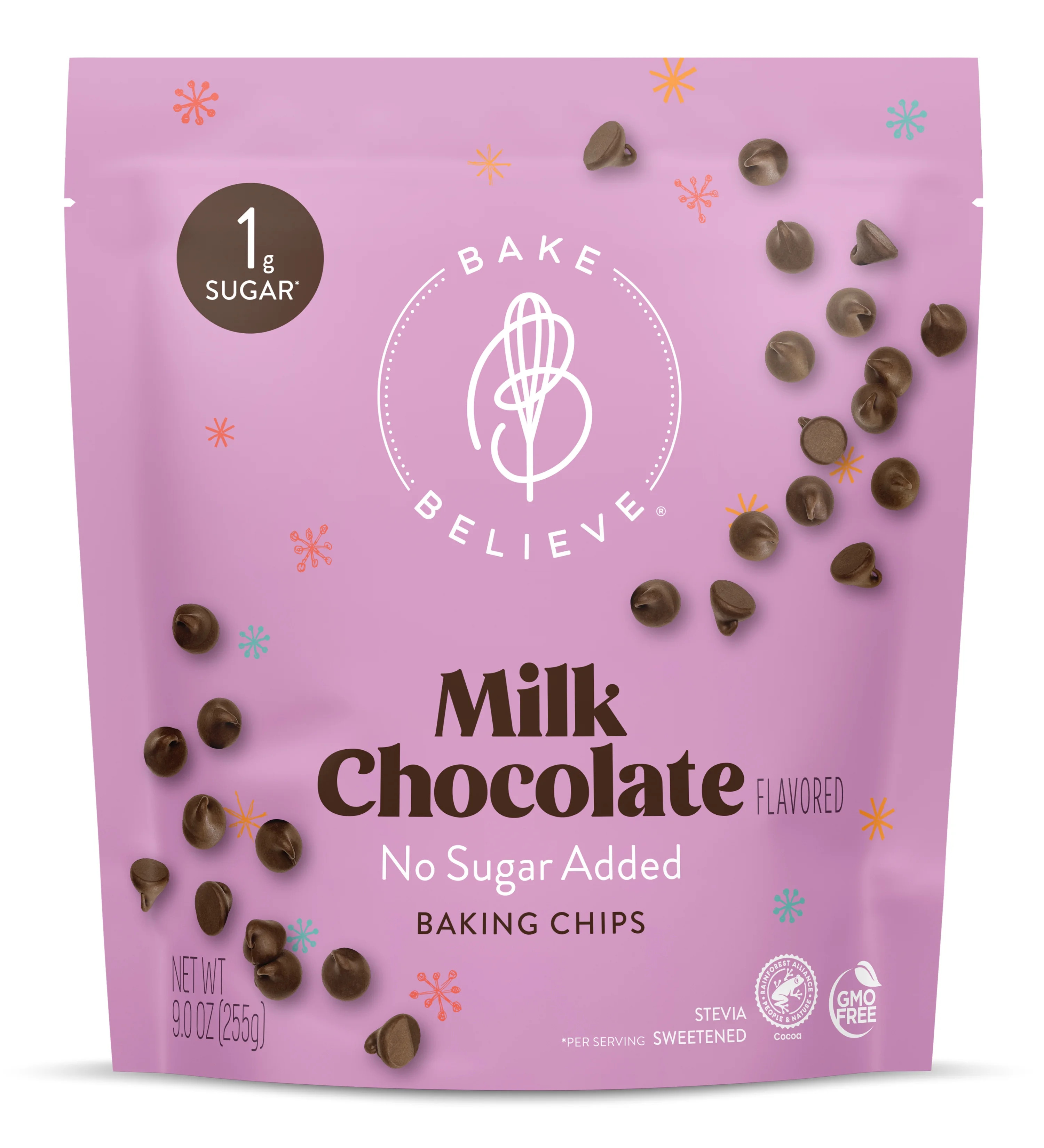 Bake Believe, Keto-Friendly, Milk Chocolate Flavored Baking Chips, 9 oz. Pouch | Walmart (US)