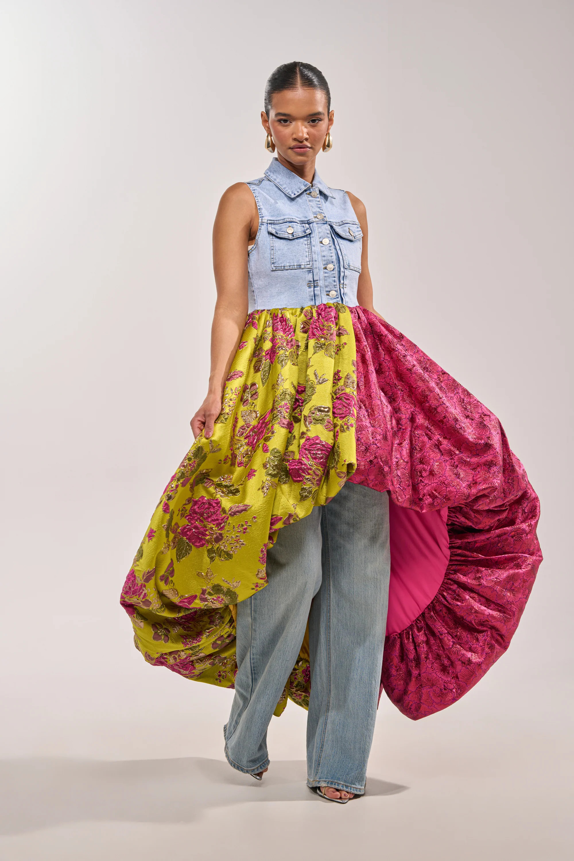 ON THE HIGH LOW DENIM VEST | AKIRA