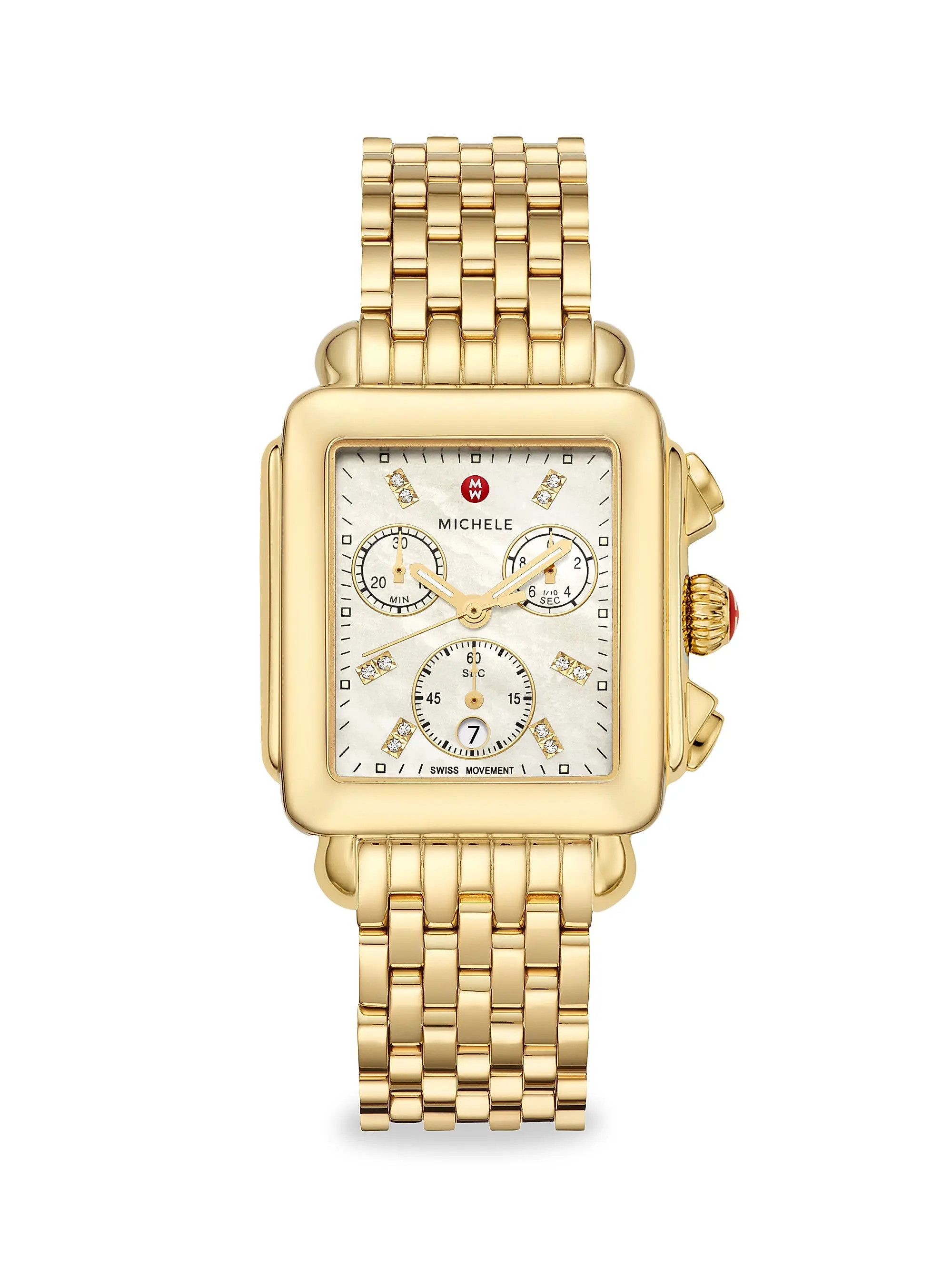 Deco Goldtone Stainless Steel Bracelet Chronograph Watch | Saks Fifth Avenue