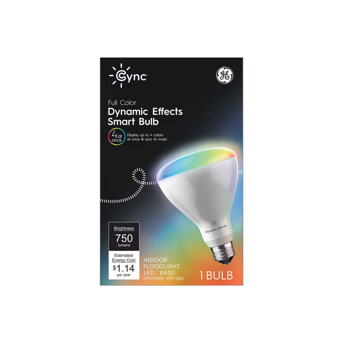 GE CYNC Dynamic Effects Smart LED BR30 Indoor Floodlight Bulb | Target