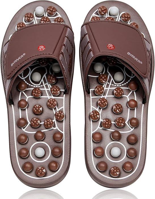 BYRIVER Acupressure Foot Massager Jade Stone Acupoint Massage Slippers Shoes Reflexology Sandals ... | Amazon (CA)