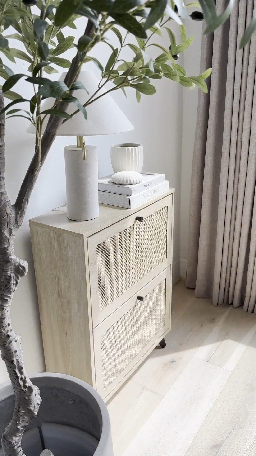 Double win! 🎉 Create an entryway that's both functional AND stylish! 💡 I'm obsessed with these slim stage cabinets - only 9 inches deep and 23 inches wide, making them perfect for cozy entryways. Plus, you can place them next to each other to create more space! 🎉 The best part? You can store your shoes sideways or forwards, whatever works best for you! 👠👡#LTKStyleTip



#LTKHome #LTKSaleAlert