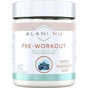 Alani Nu Pre-Workout Supplement Powder for Energy, Endurance, and Pump, Breezeberry, 30 Servings | Amazon (US)