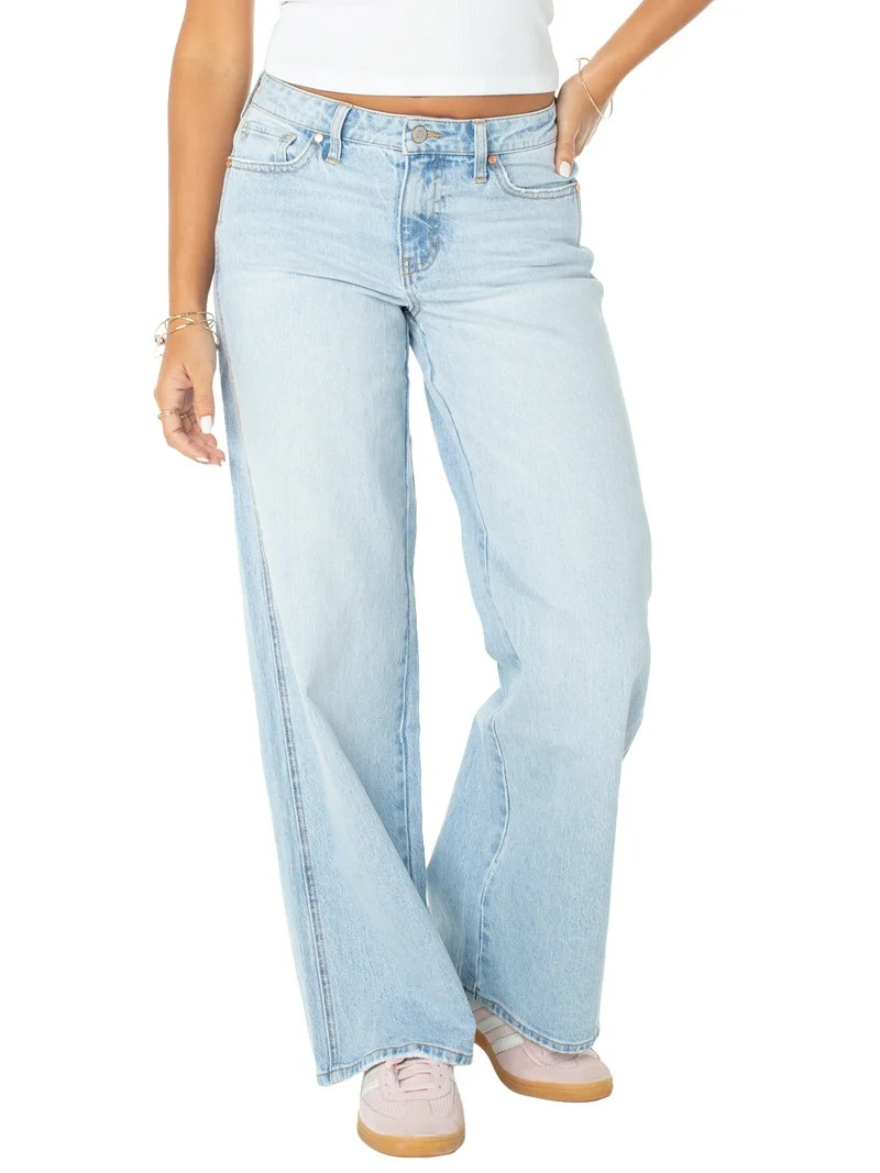 Celebrity Pink Women's and Women's Plus Baggy Wide Leg Jeans, Sizes 1-24 | Walmart (US)