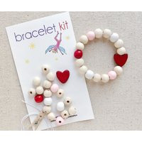 Heart Bracelet Kit Valentine Day Party Favors Diy Bracelets For Kids Valentines Party Activities Gift Children's | Etsy (US)
