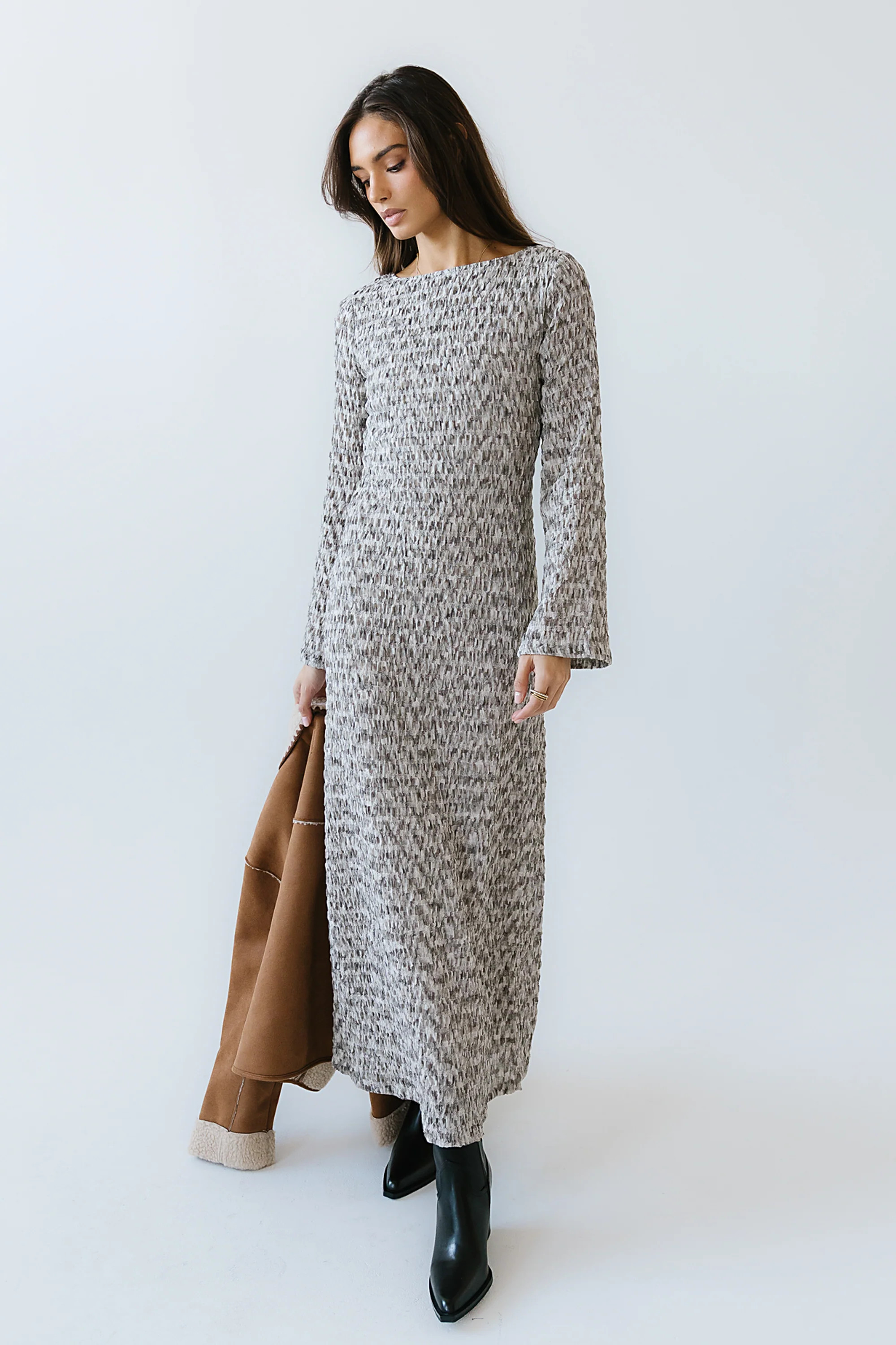 Lennon Textured Maxi Dress | Böhme US