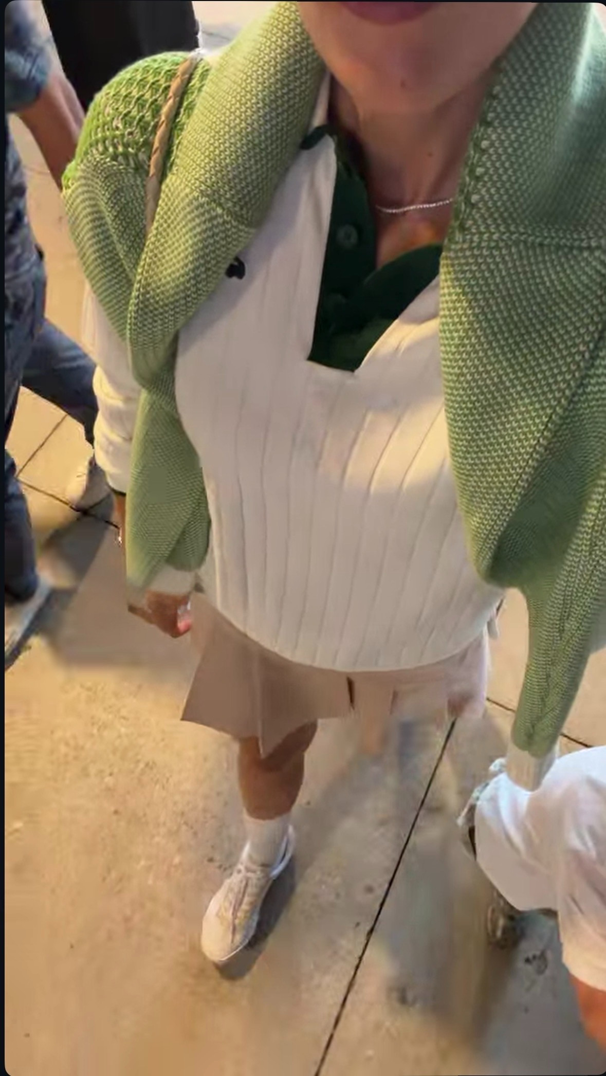 Found the ultimate 2026 tenniscore uniform 🎾 The knitted texture on this green cardigan is immaculate in head to toe Lacoste! 

 #LTKootd #LTKActive #LTKU