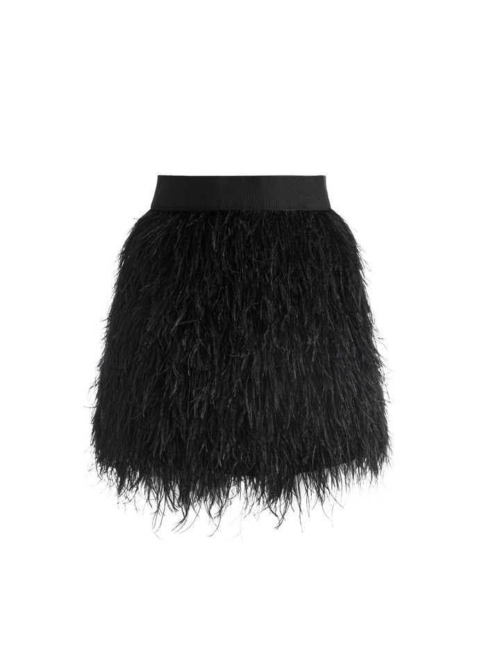 CINA FEATHER SKIRT | Alice + Olivia
