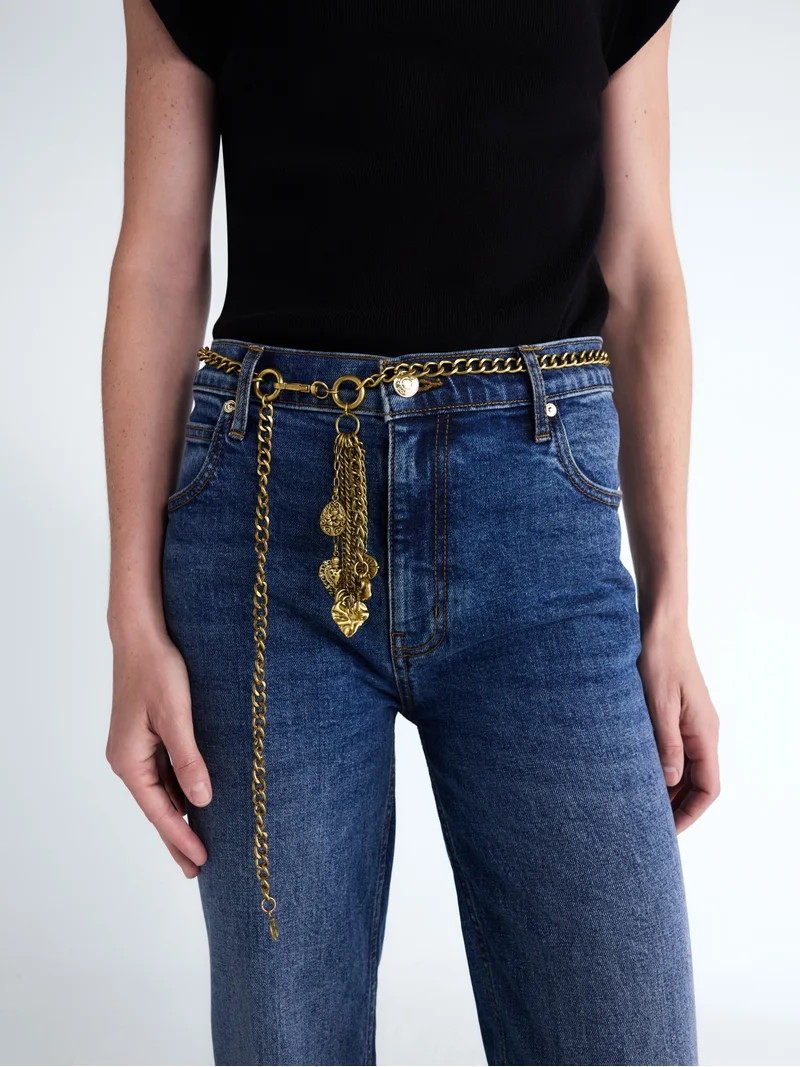 Scoop Women's Gold Tone Chain Belt, Sizes S-M | Walmart (US)