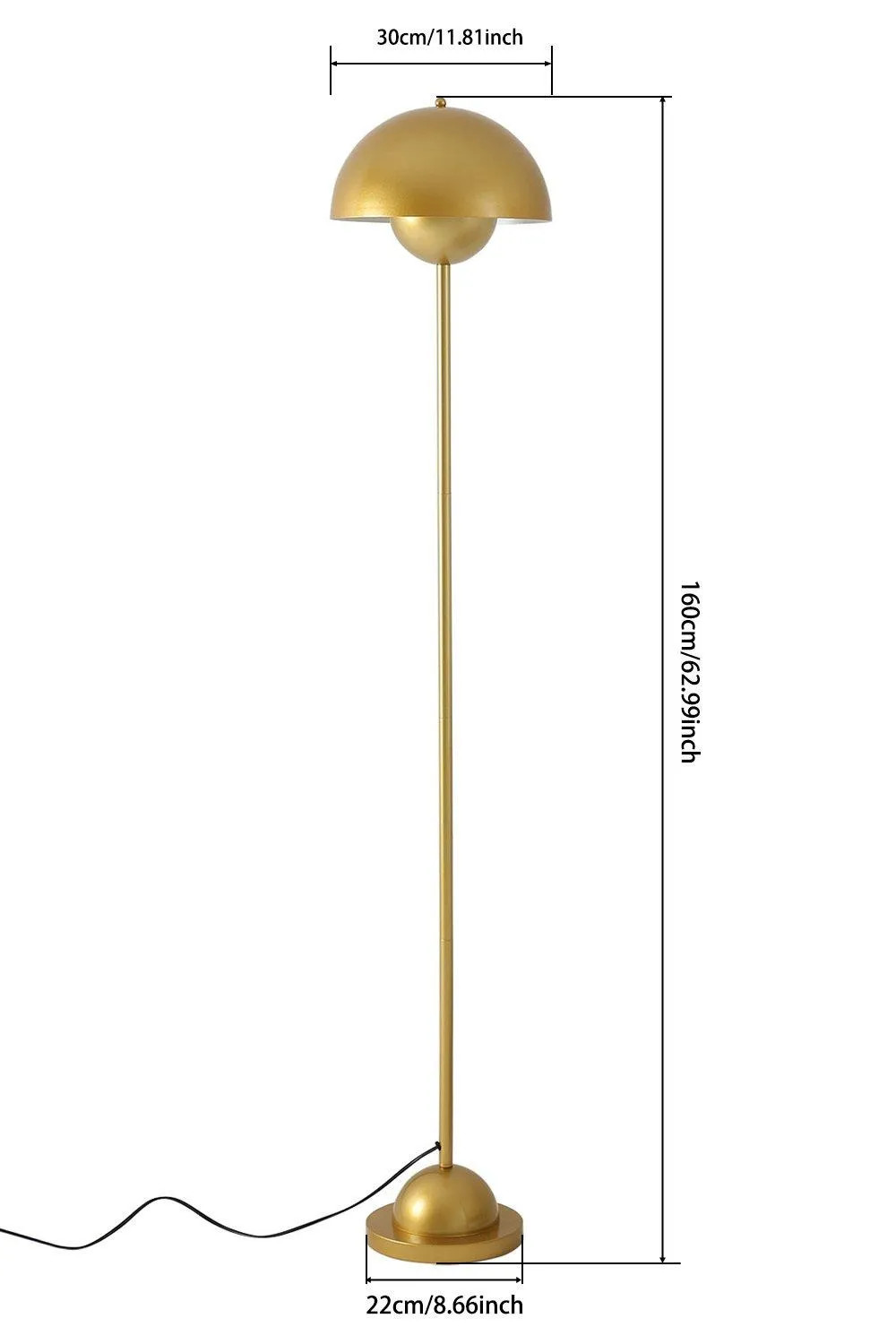 Lighting | Elegant Golden Decorative Floor Lamp | H&O Direct | Debenhams UK