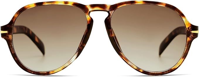 Retro Square Aviator Sunglasses Womens Mens 70s Classic Vintage Oversized Sun Glasses AR82164 | Amazon (US)