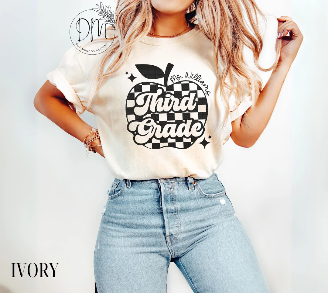 Comfort Colors®Third Grade Teacher Shirt, Third Grade Shirt Custom Third Grade Tshirt 3rd Grade ... | Etsy (US)