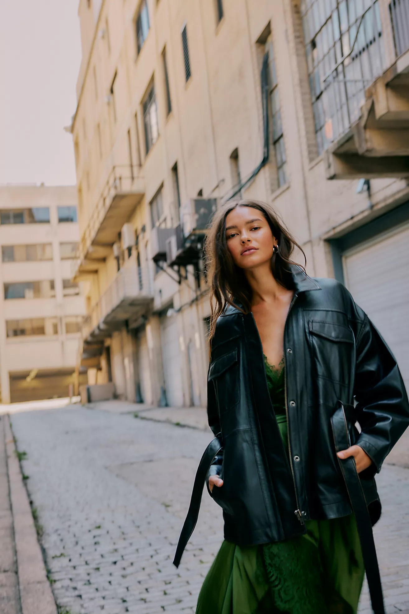 Knotted Leather Jacket | Free People (Global - UK&FR Excluded)