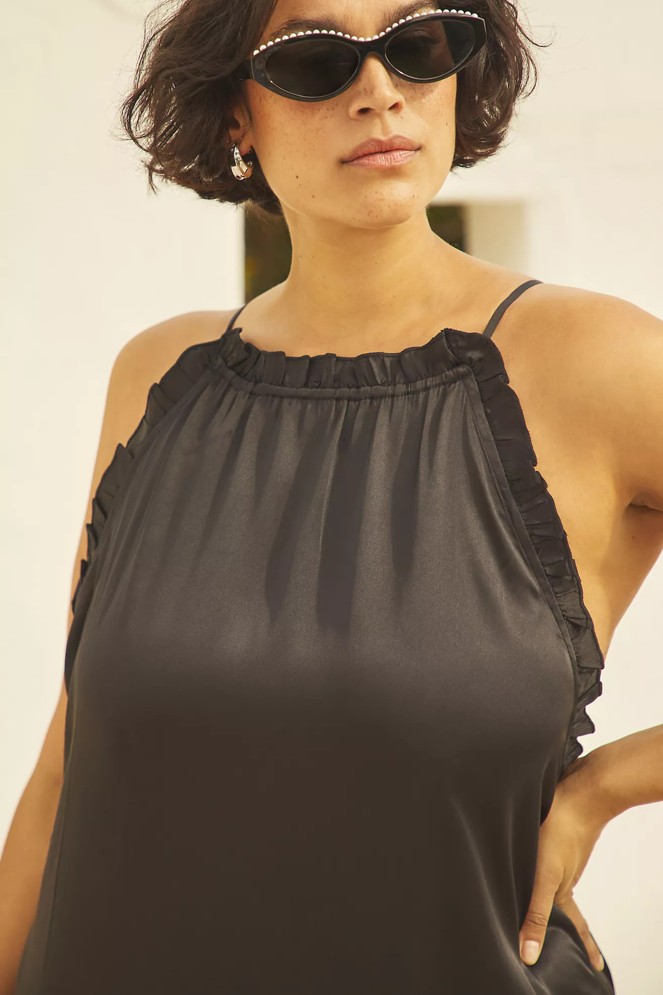 Pearl-Trim Cat-Eye Sunglasses | Anthropologie (US)