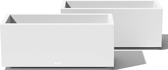 Veradek Block Series Long Box Planter - Large Rectangular Planter for Indoor or Outdoor Patio/Por... | Amazon (CA)