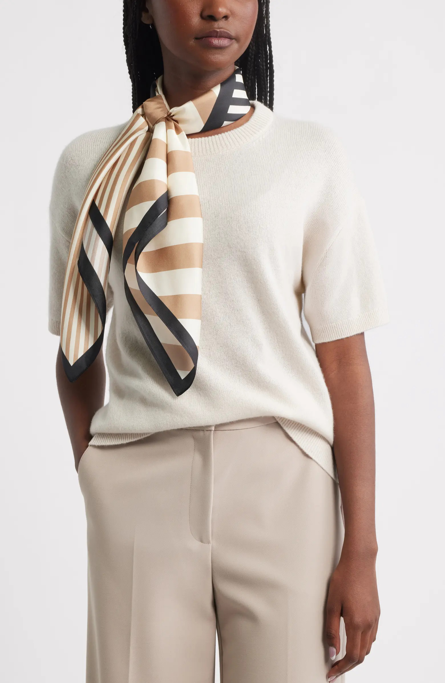 Stripe Square Silk Scarf | Nordstrom