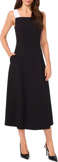 Contrast Strap Midi Dress | Nordstrom