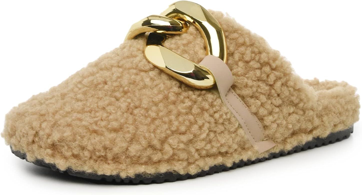 CLOUDAIR Fantsie Womens Fuzzy Slippers for House, Indoor & Outdoor - Furry Faux Plush Slipper - L... | Amazon (US)