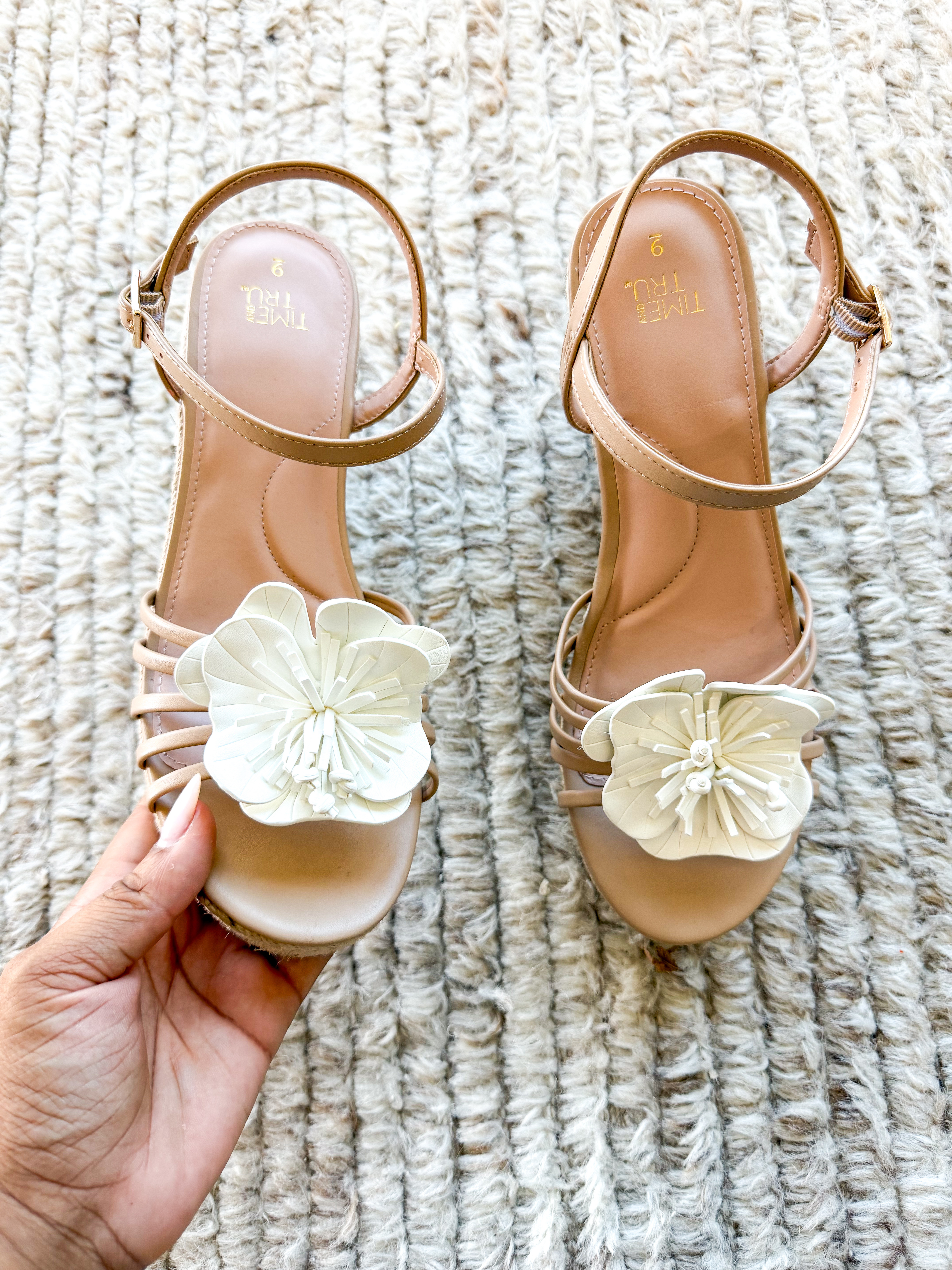 Spring ready 🌸 These Walmart espadrille sandals are under $30 and SO cute for the season. The neutral straps + floral detail make them perfect for dresses, denim, and everything in between 🤍 Sharing these and more of my favorite spring shoes & sandals from Walmart. 

 #LTKootd #LTKSeasonal