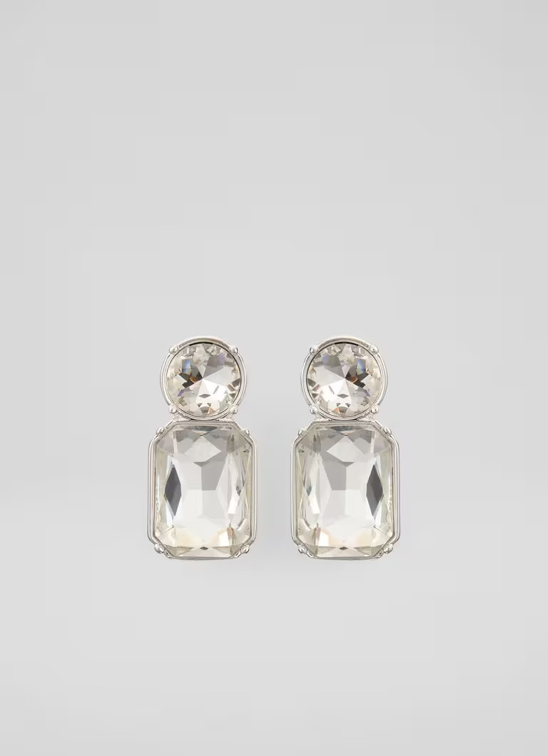 Elouise Silver Crystal Drop Earring | L.K. Bennett (UK)