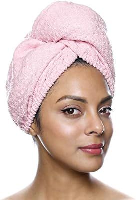 YANIBEST Microfiber Hair Towel Wrap for Women - Quick Drying Hair Tower Turban Hands Free for Cur... | Amazon (US)