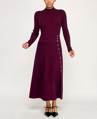 INVITEE Women's Long Sleeve Fit & Flare Sweater Dress - Macy's | Macy's