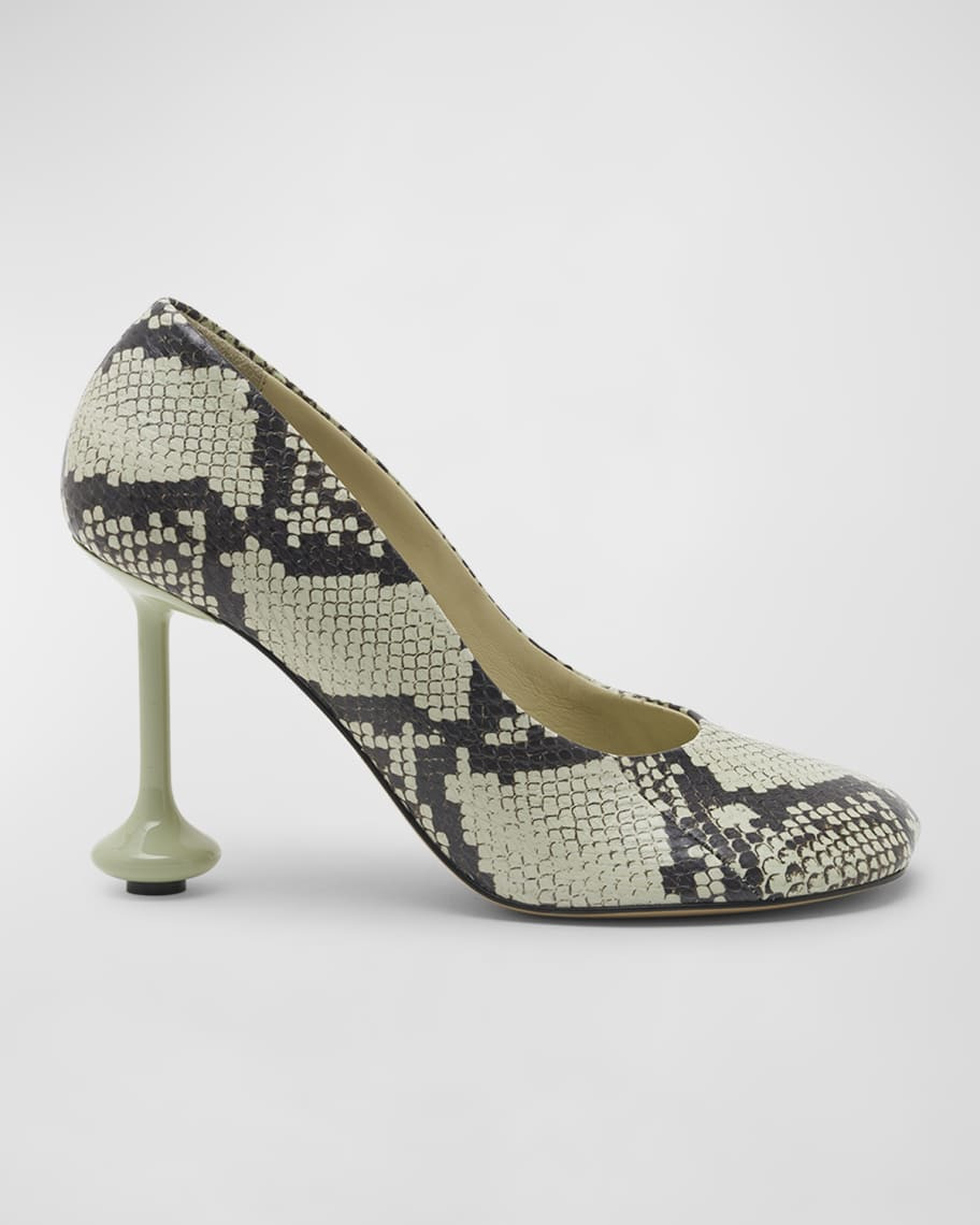 Loewe Toy Snakeskin Stiletto Pumps | Neiman Marcus