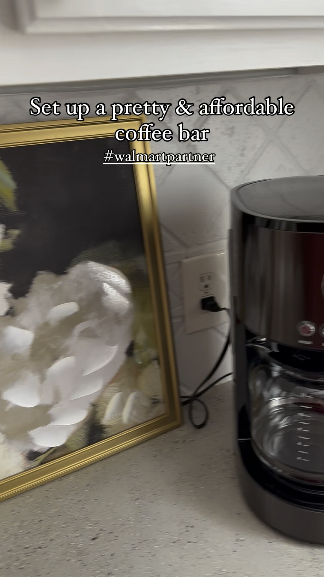 Coffee bar essentials #walmartpartner #walmarthome @walmart

#LTKHome #LTKVideo #LTKFindsUnder50