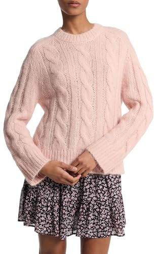 Michael Kors Women's Cable Knit Alpaca Sweater, Rosewater, XXS | Amazon (US)