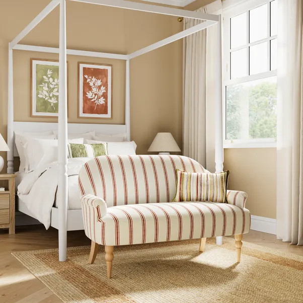 Petit Folkstone Stripe Terracotta 2 Seater Armchair | Dunelm (migrated)