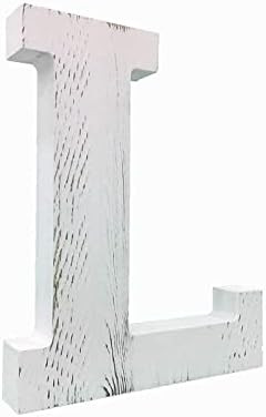 Large Wood Decor Letters Wood Distressed White Letters DIY Block Words Sign Alphabet Free Standin... | Amazon (US)