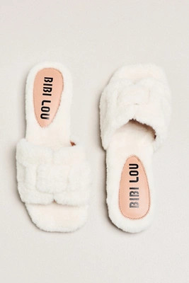 Bibi Lou Fluffy Holly Slides | Anthropologie (US)