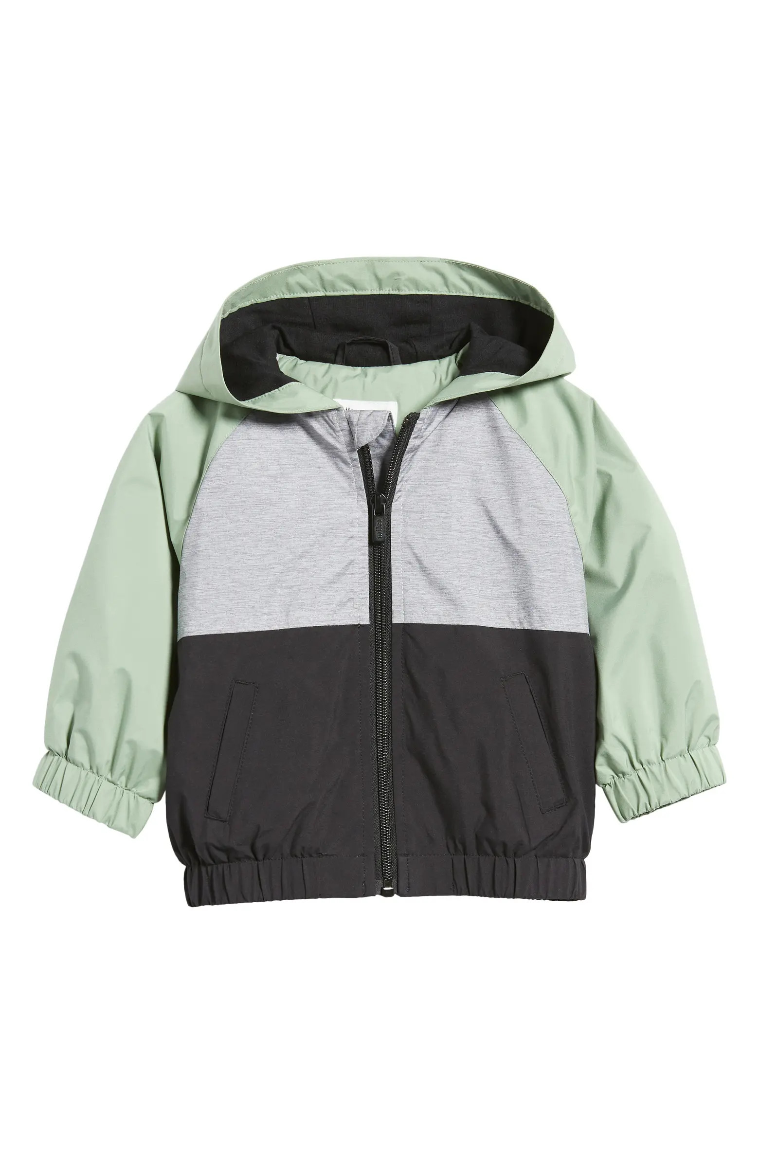 MILES THE LABEL Colorblock Hooded Recycled Polyester Windbreaker Jacket | Nordstrom | Nordstrom
