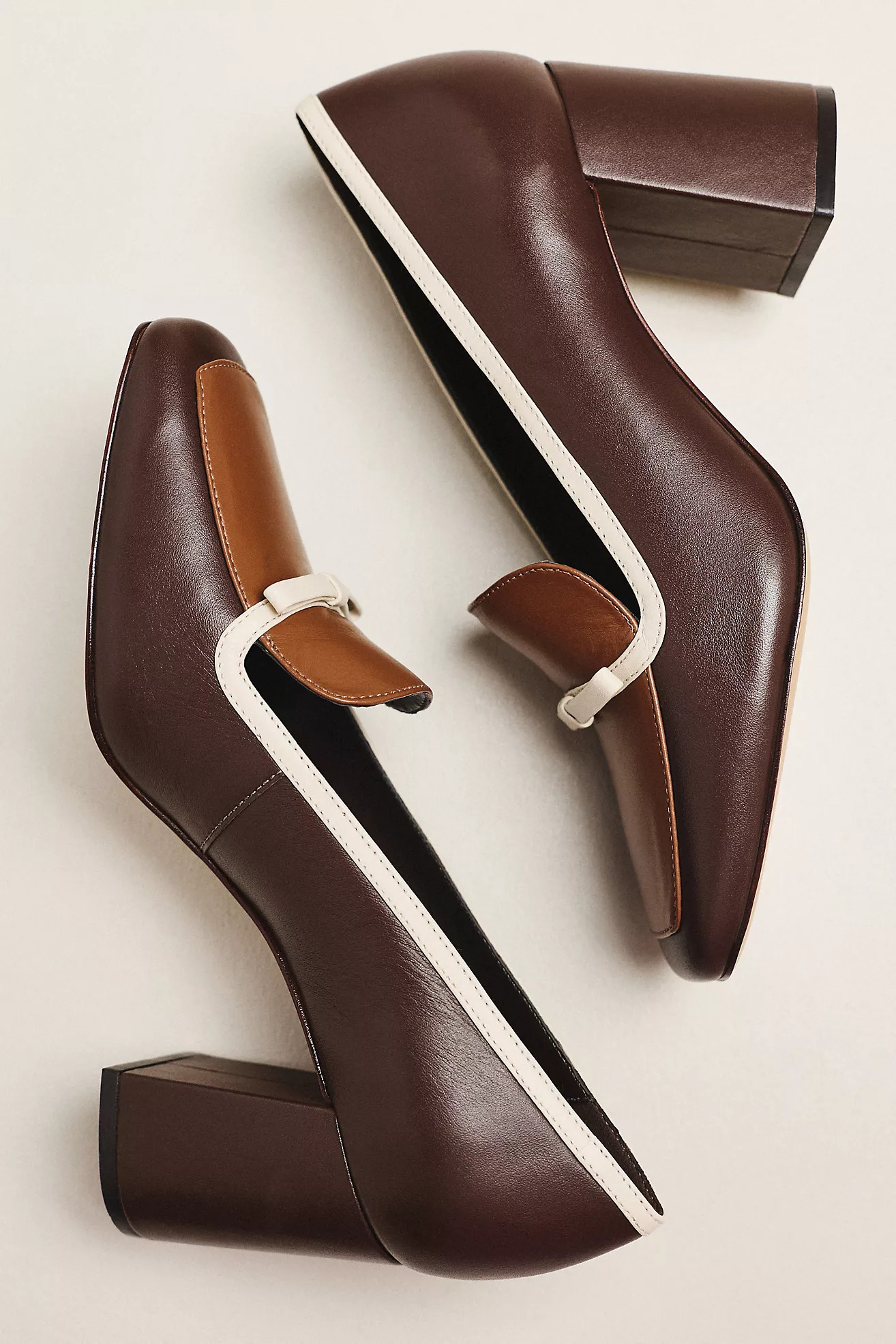 Maeve Bow Square Toe Heels | Anthropologie (US)