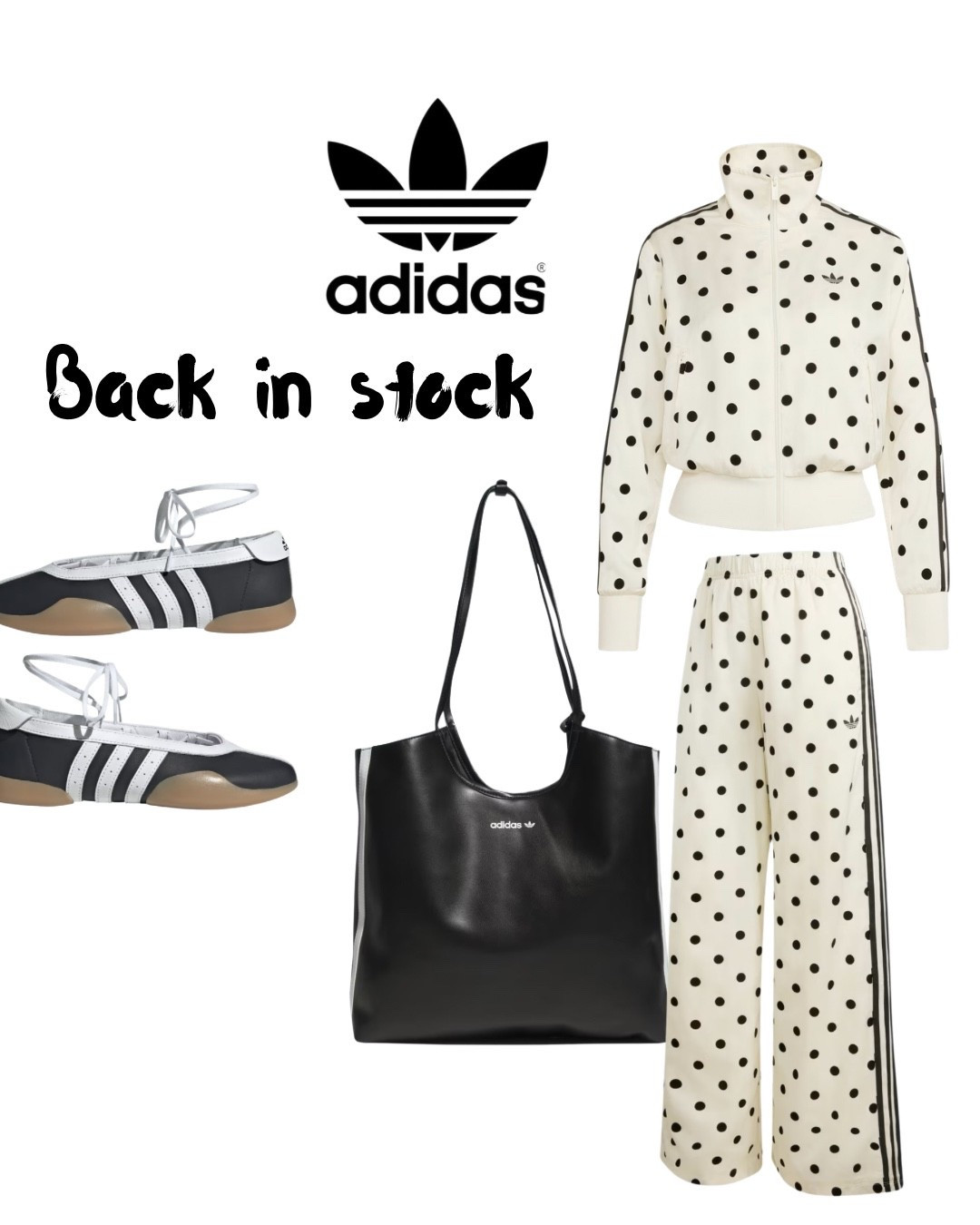 🚨 RESTOCK ALERT 🚨
The Adidas polka dot collection is BACK! Don’t wait… this one didn’t stay in stock the first time. Everything is linked in my LTK! 🖤🤍✨