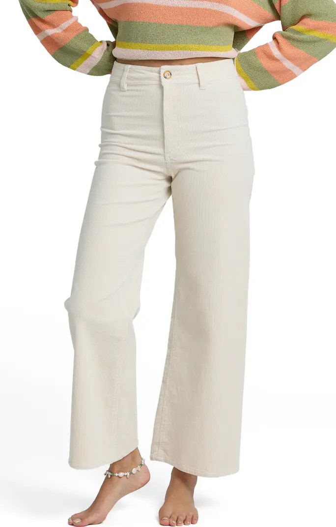 Free Fall Mid Rise Wide Leg Twill Pants | Nordstrom