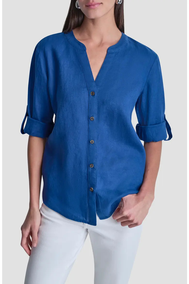 Linen Button-Up Shirt (Women) | Nordstrom | Nordstrom