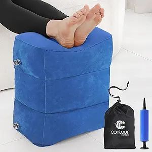 Inflatable Airplane Foot Rest with Hand Pump and Carry Bag, Travel Foot Rest | Airplane Chair Ext... | Amazon (US)