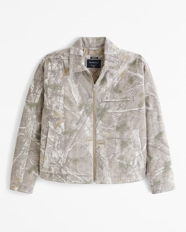 Cropped Zip Workwear Jacket | Abercrombie & Fitch (US)