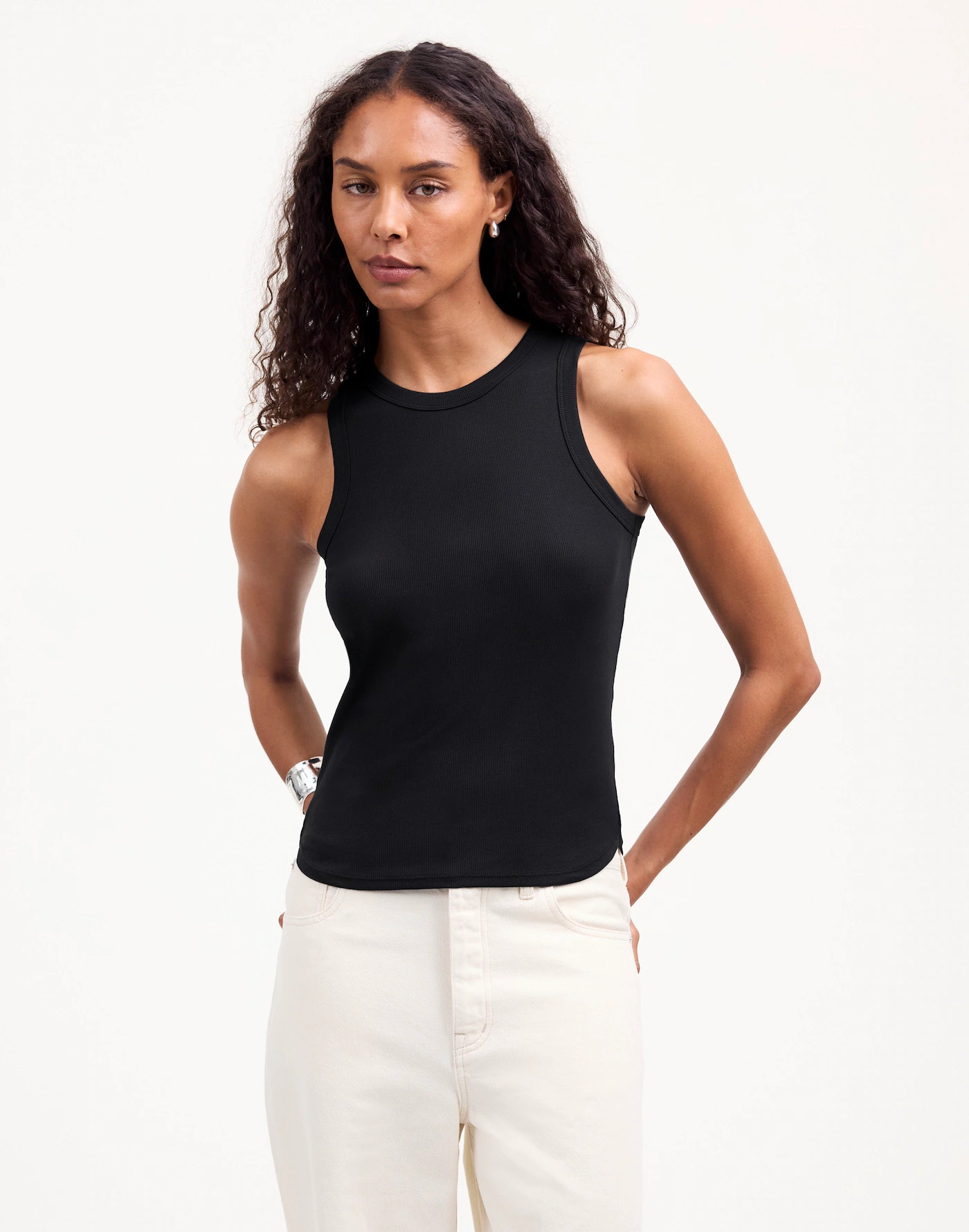 (Re)generative Cotton Ribbed Cutaway Tank | Madewell | Madewell