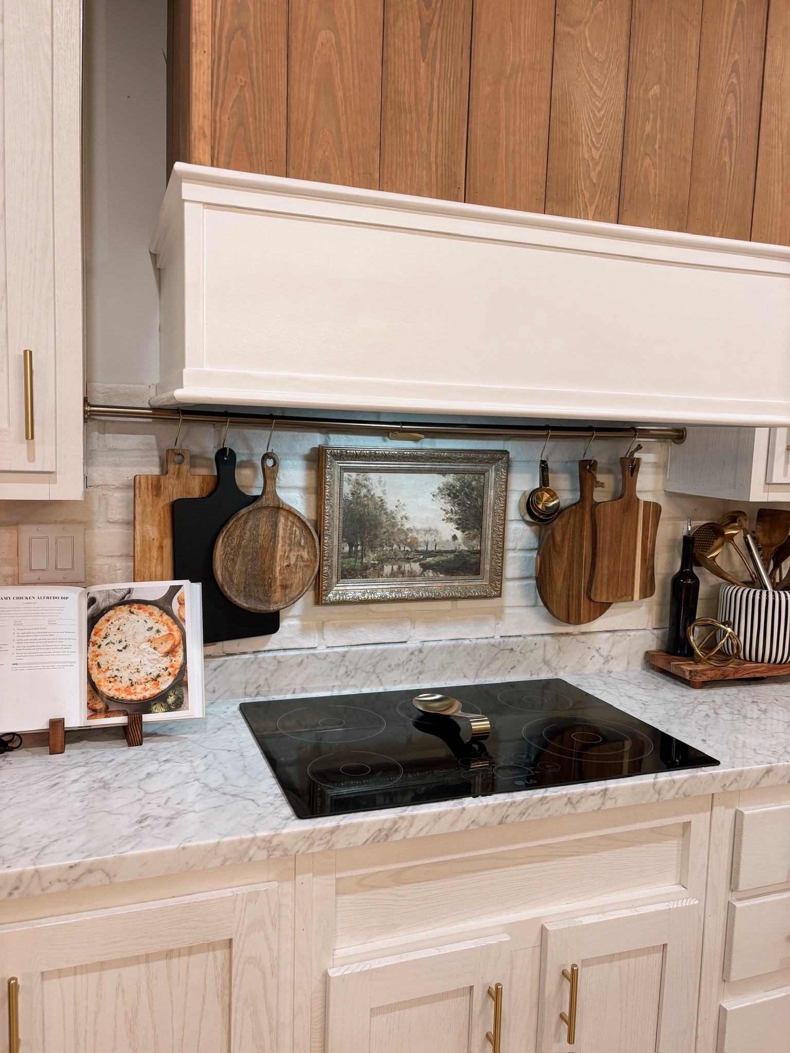 Decided to add a tension rod with hooks to hang everything with! What do we think?!

#LTKHome