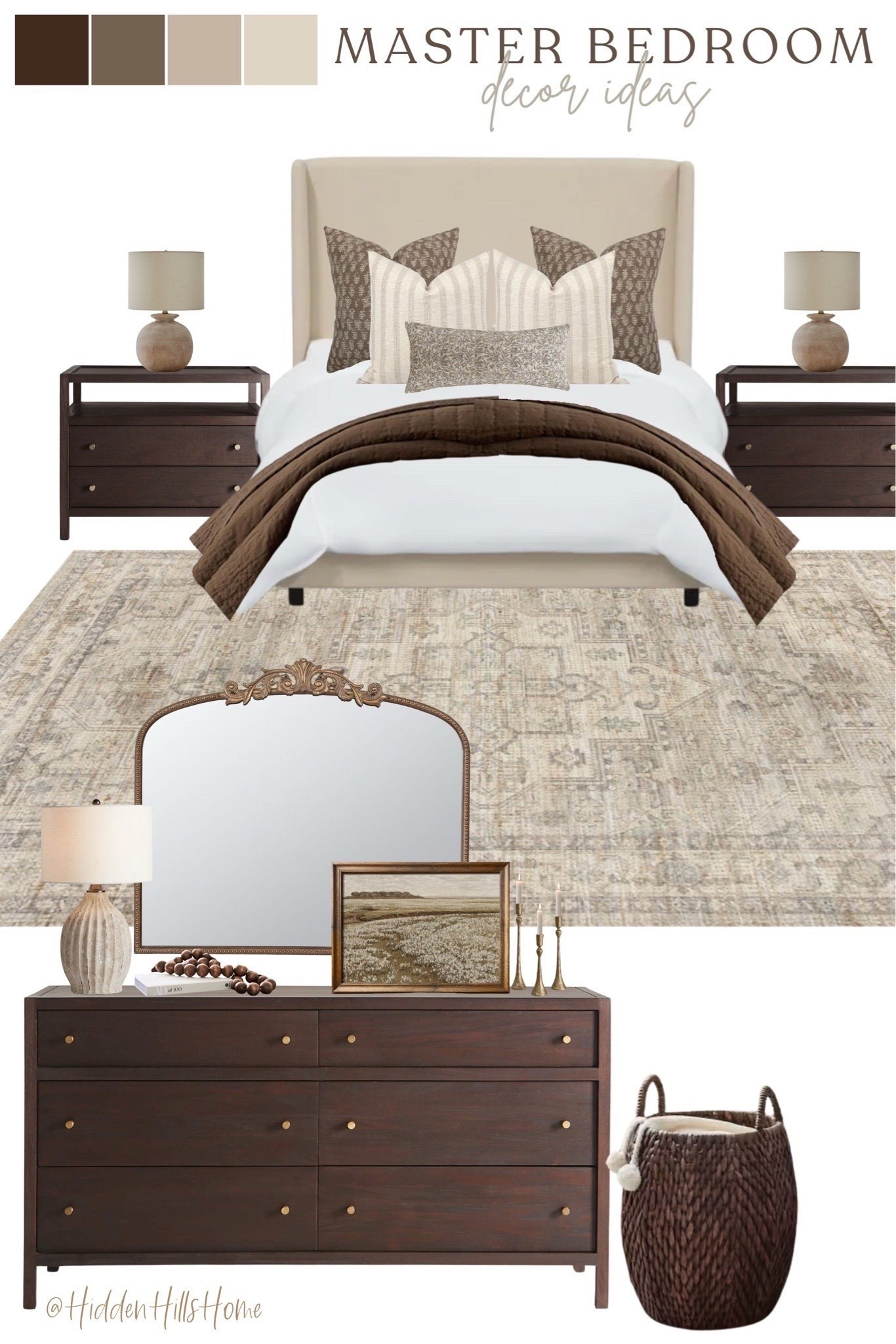 Master bedroom decor, bedroom inspiration, home decor, bedroom design ideas, Brown and beige bedroom, classic modern bedroom 


#LTKHome #LTKSaleAlert