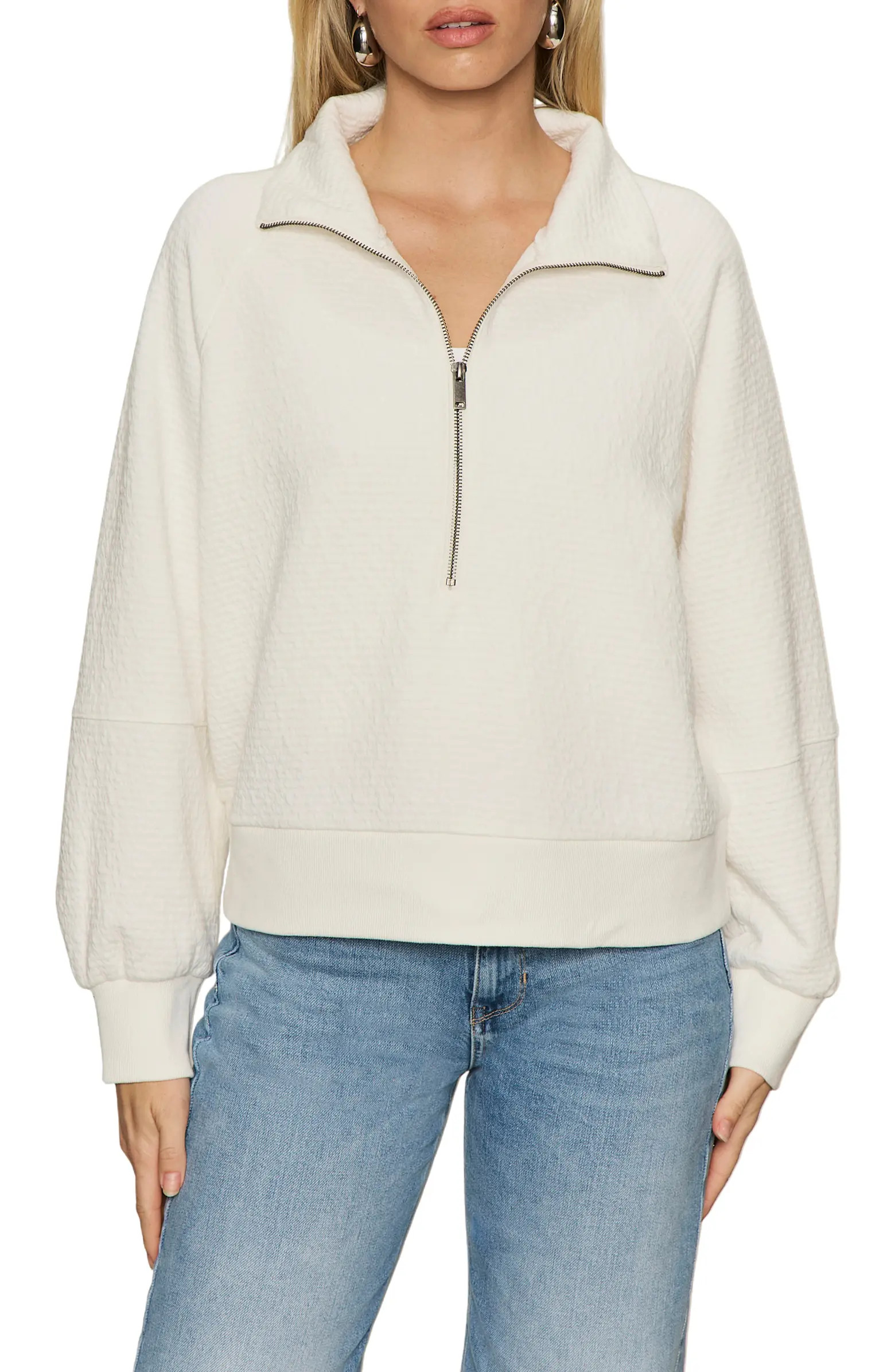 Textured Half-Zip Sweatshirt | Nordstrom
