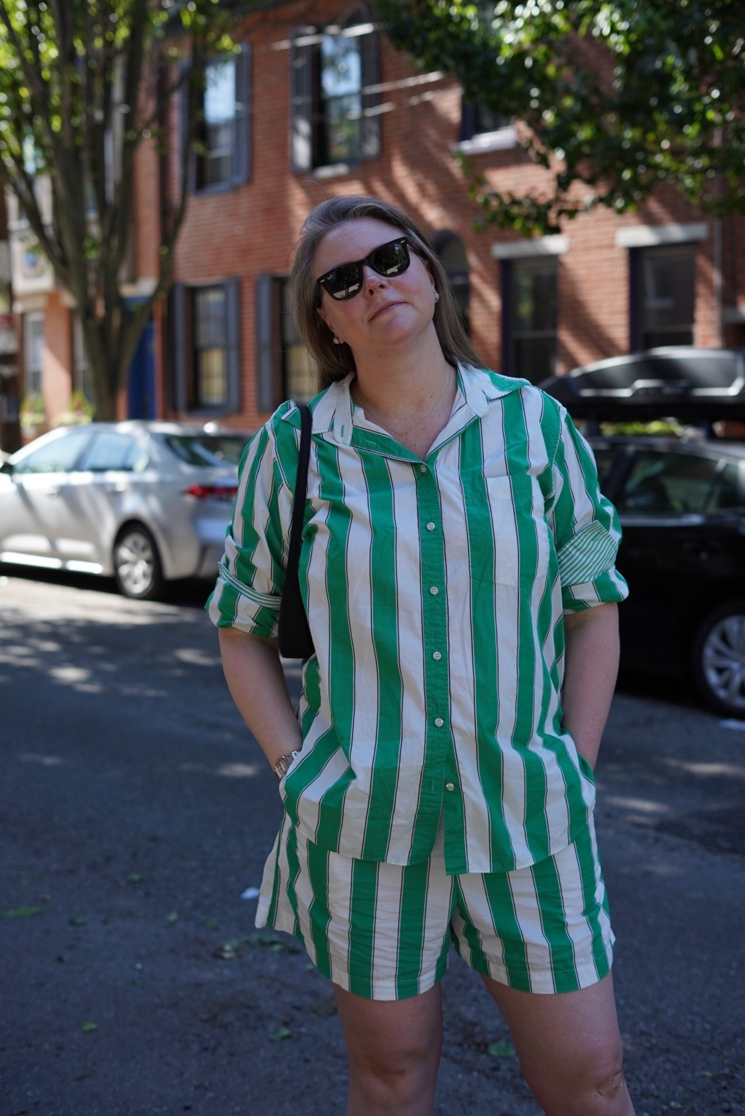 Kelly green stripes 💚🤍

#LTKTall #LTKMidsize #LTKOver40